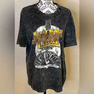 ‘Johnny Cash’ Acid wash Graphic Tee